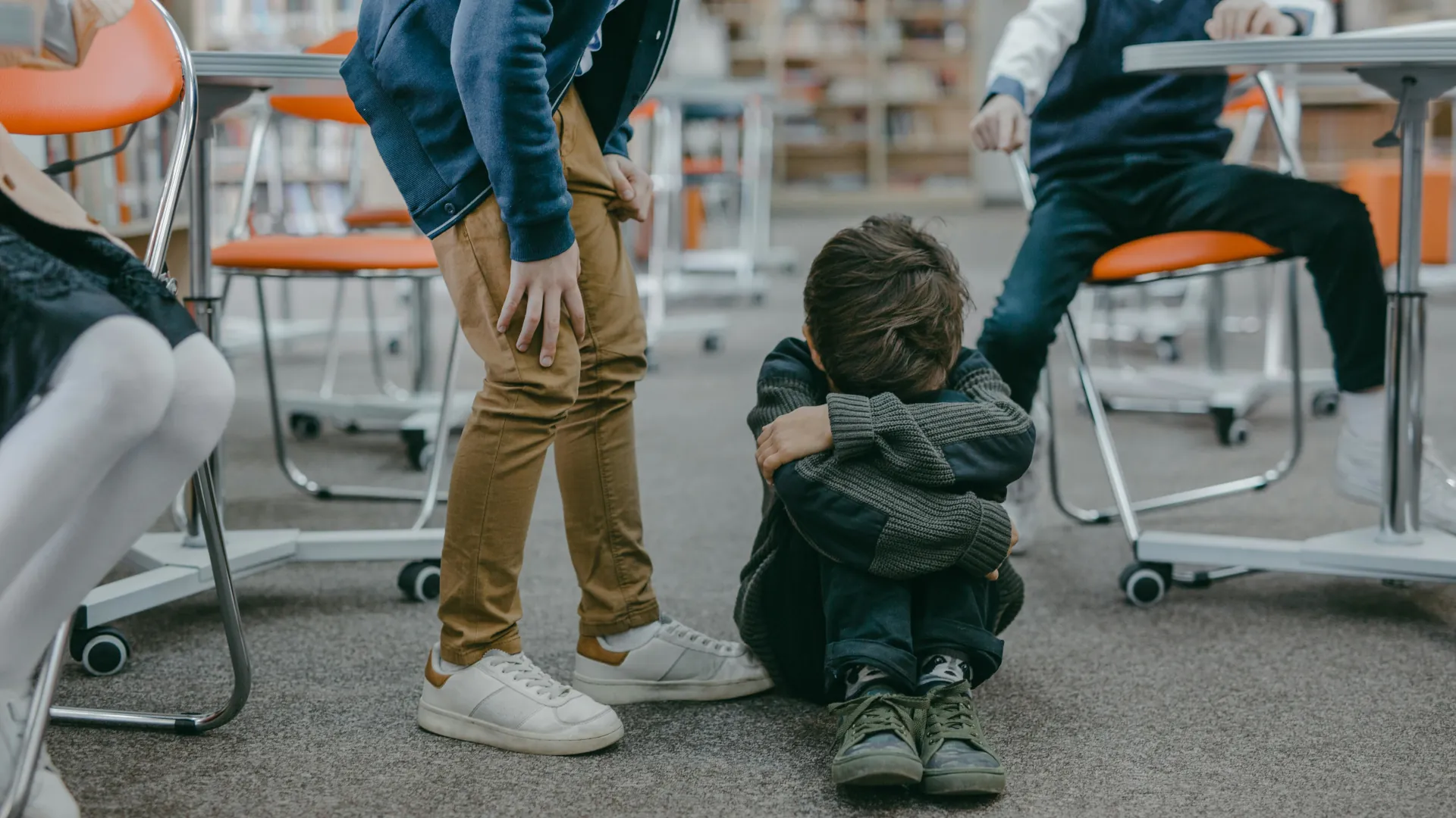 A young boy is frightened and fears his bullies.